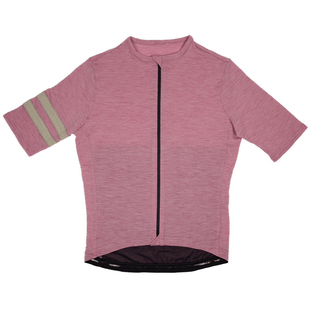 Summer Wool Short Sleeve Cycling Jersey - Rose - Pinebury