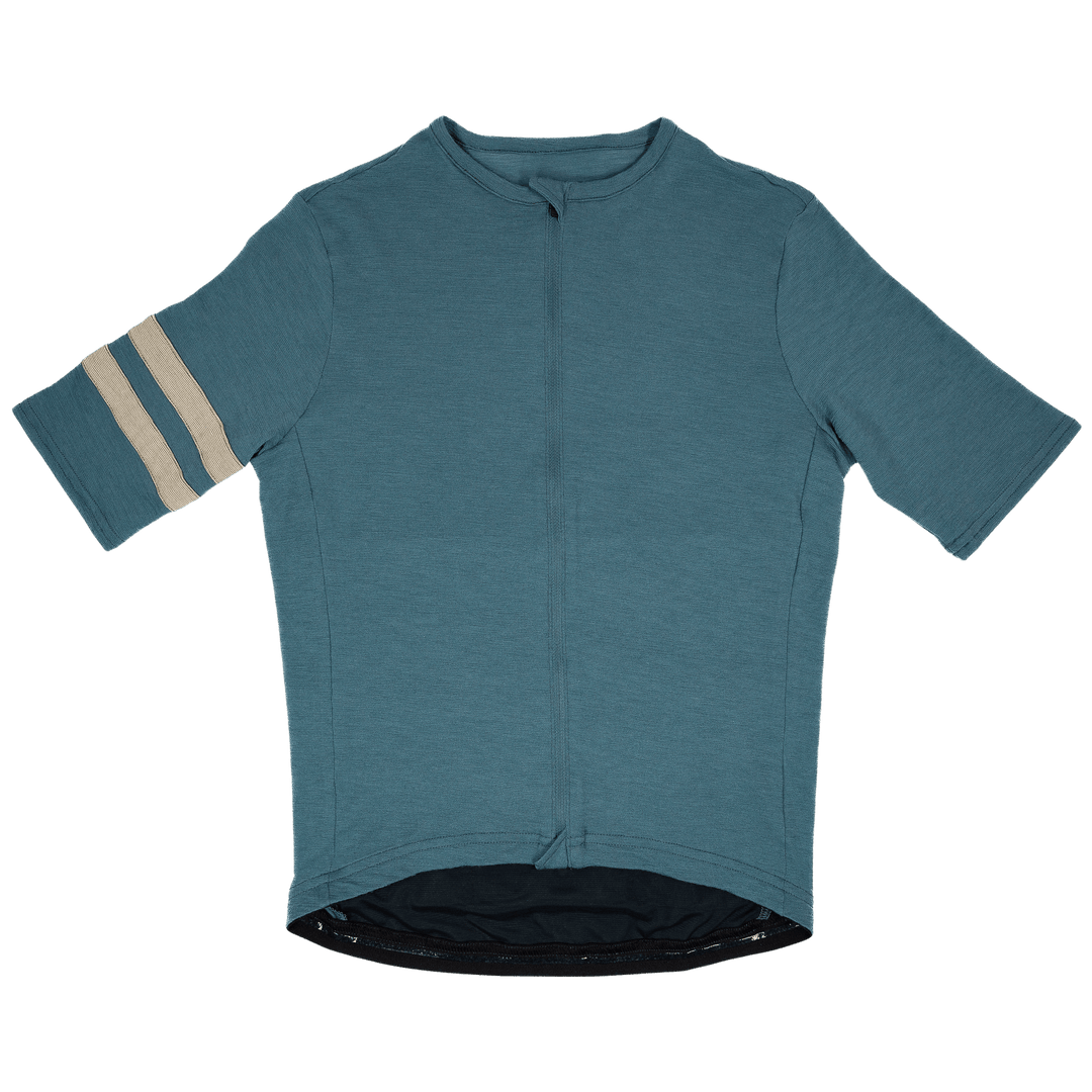 Summer Wool Short Sleeve Cycling Jersey - Silver Pine - Pinebury