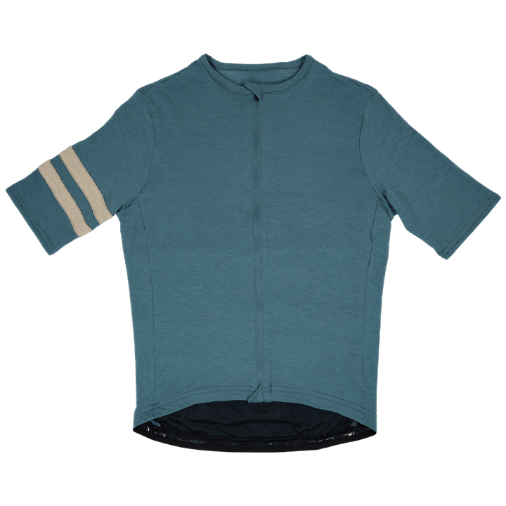 Summer Wool Short Sleeve Cycling Jersey - Silver Pine - Pinebury