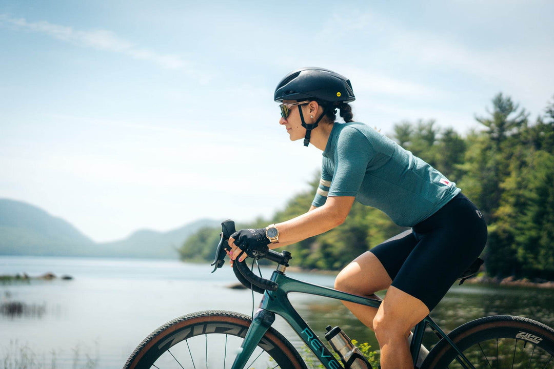 Summer Wool Short Sleeve Cycling Jersey - Silver Pine - Pinebury
