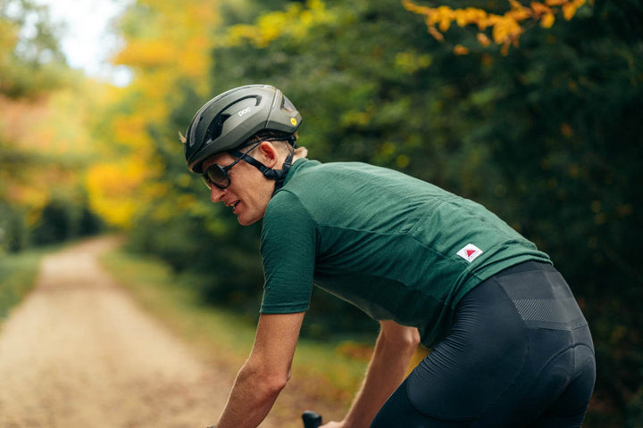 Every-Season Short Sleeve Merino Wool Cycling Jersey - Pine - Pinebury