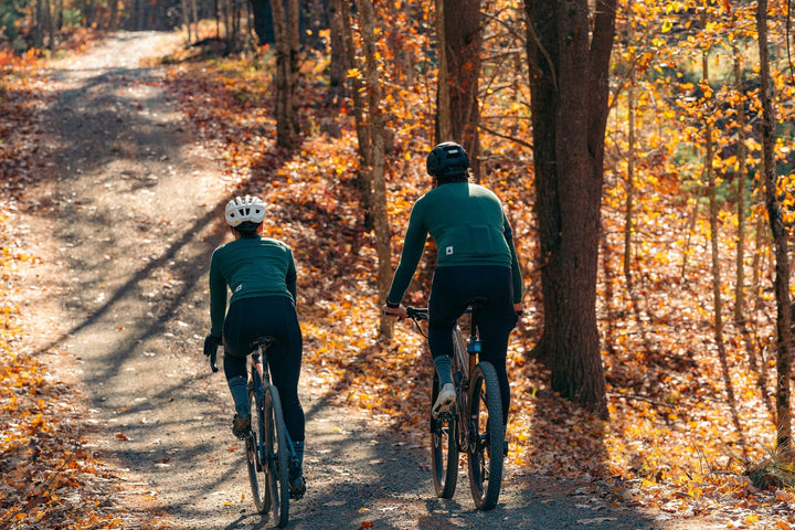 Every-Season Long Sleeve Merino Wool Cycling Jersey - Pine - Pinebury