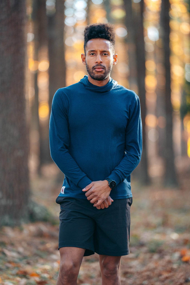 All Season Merino Wool Hoodie - Atlantic Blue - Pinebury