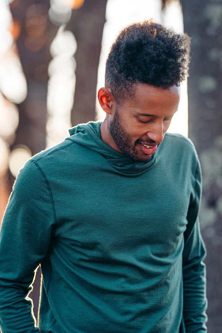 All Season Merino Wool Hoodie - Pine - Pinebury