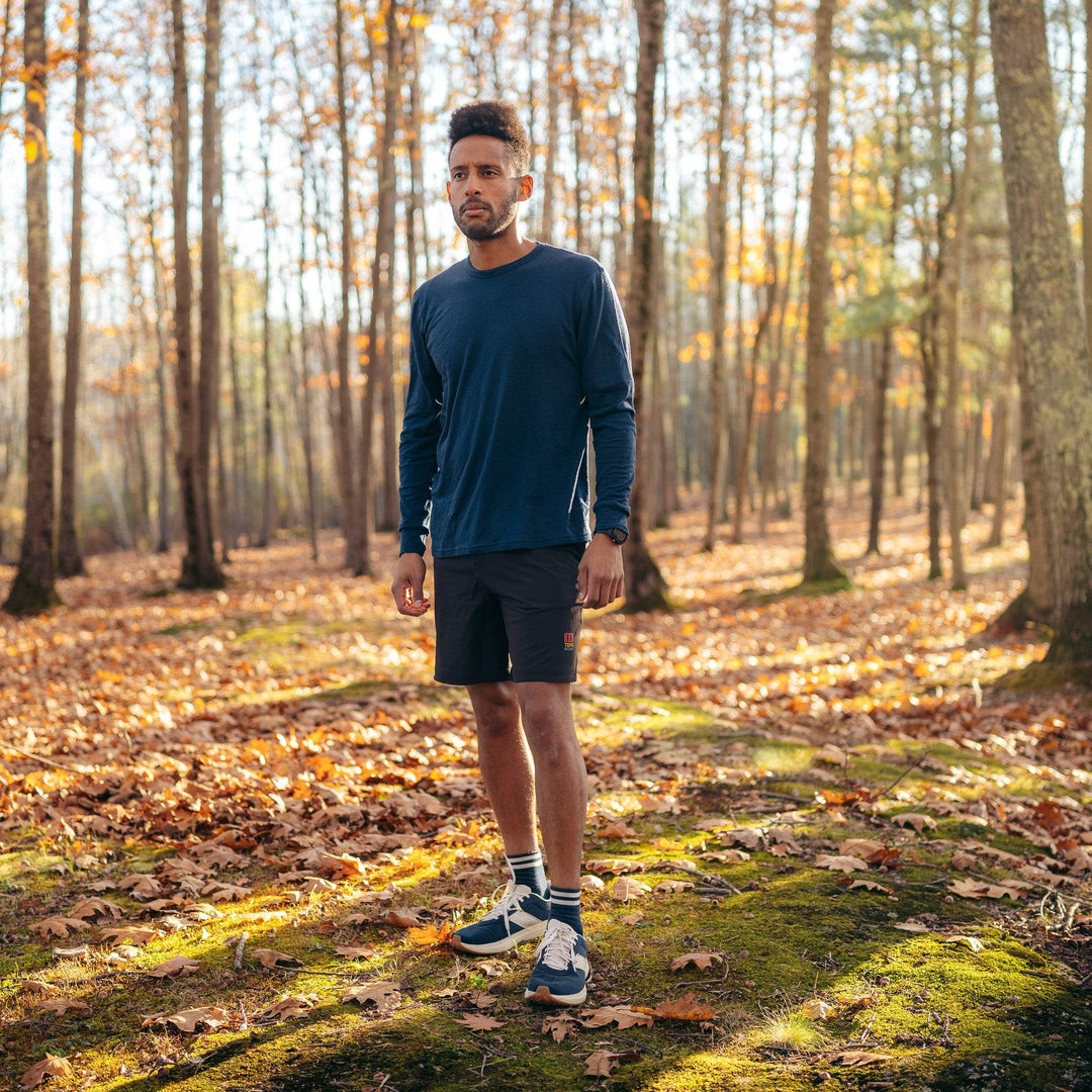 Every-Season Long Sleeve Merino Wool Tee - Atlantic Blue - Pinebury