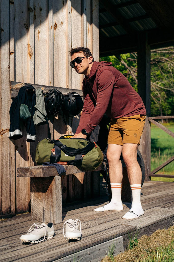 All Season Merino Wool Hoodie - Brick Red - Pinebury