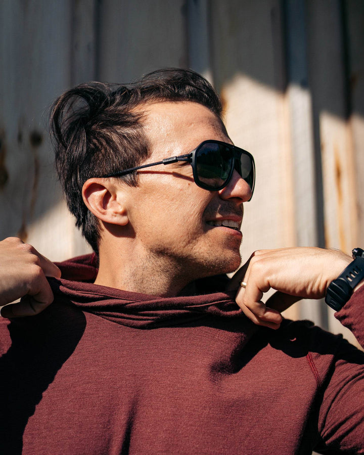 All Season Merino Wool Hoodie - Brick Red - Pinebury
