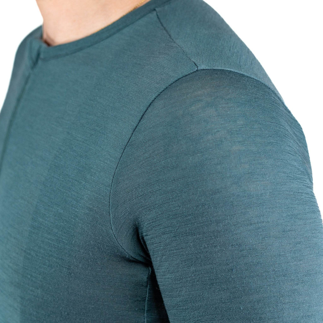 Summer Wool Short Sleeve Cycling Jersey - Silver Pine - Pinebury