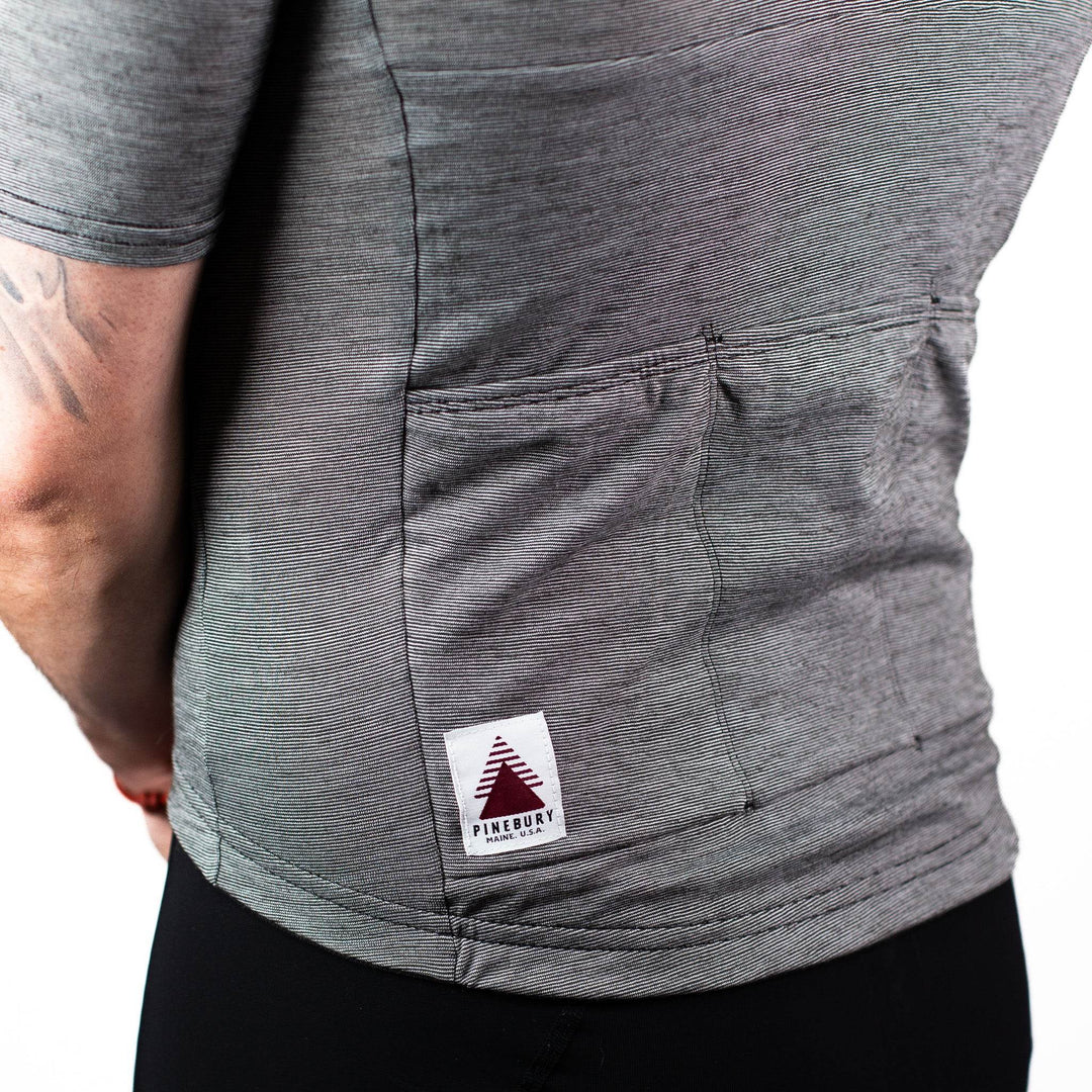Summer Wool Short Sleeve Cycling Jersey - Greystone - Pinebury
