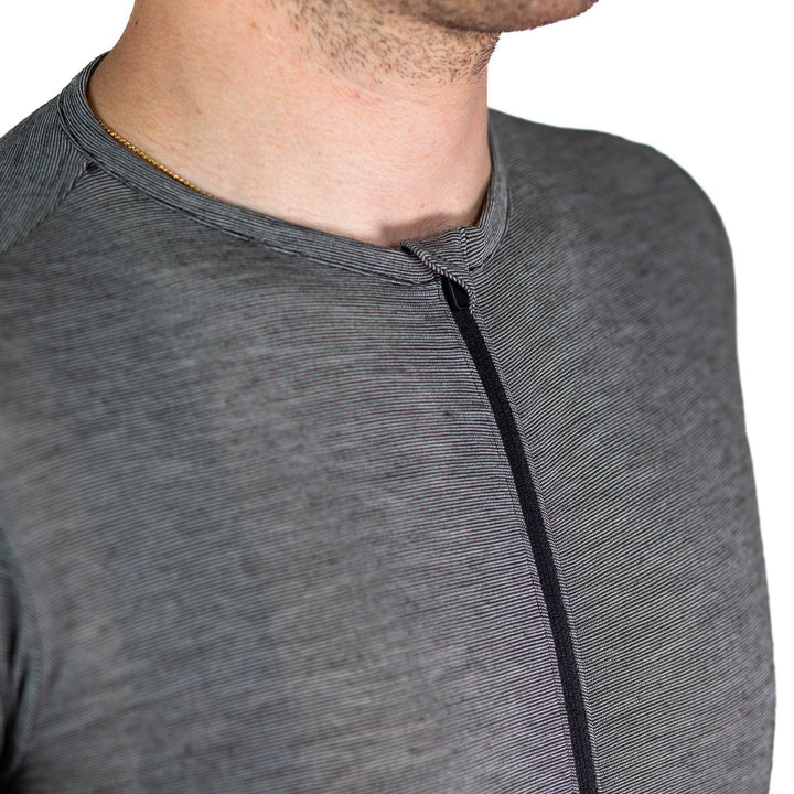 Summer Wool Short Sleeve Cycling Jersey - Greystone - Pinebury