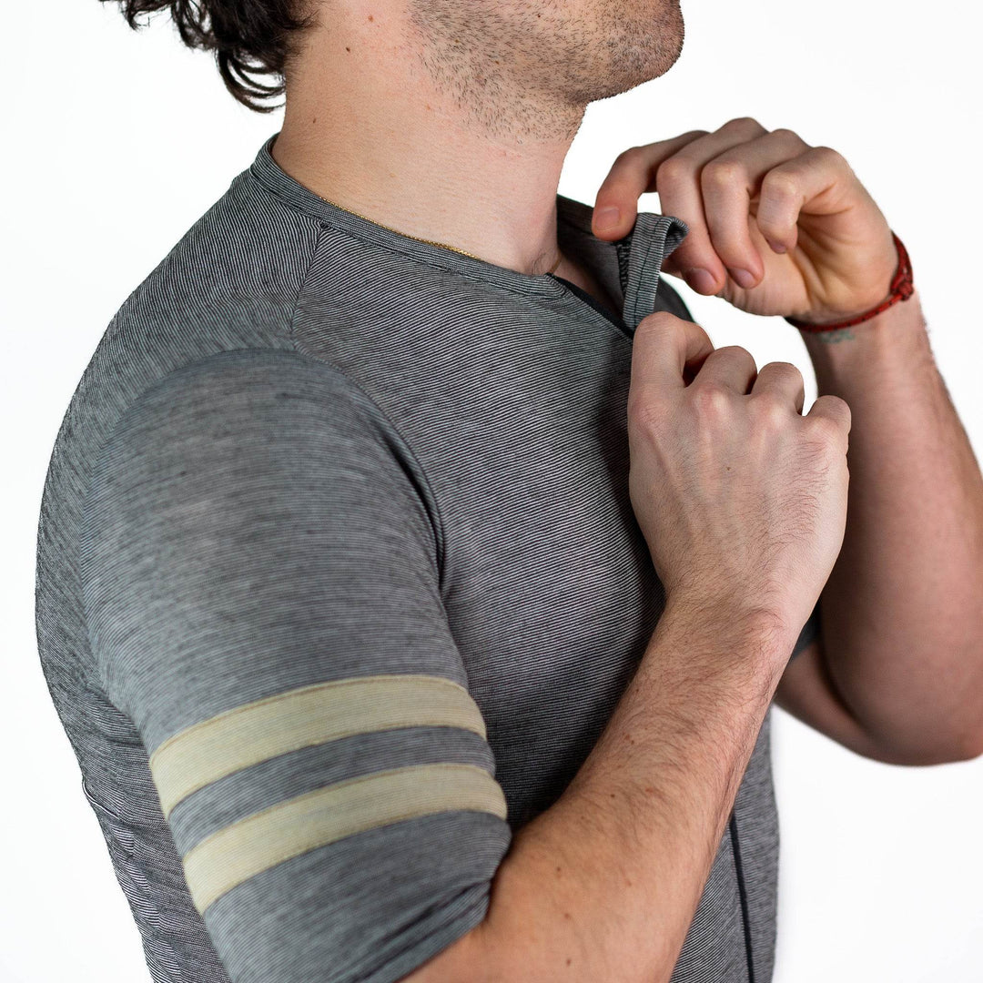Summer Wool Short Sleeve Cycling Jersey - Greystone - Pinebury
