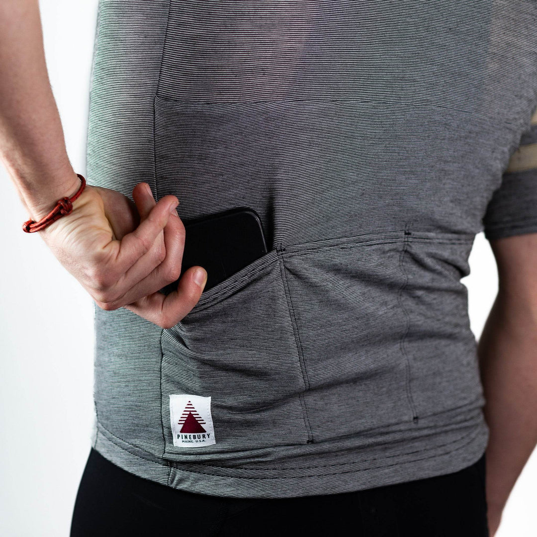 Summer Wool Short Sleeve Cycling Jersey - Greystone - Pinebury