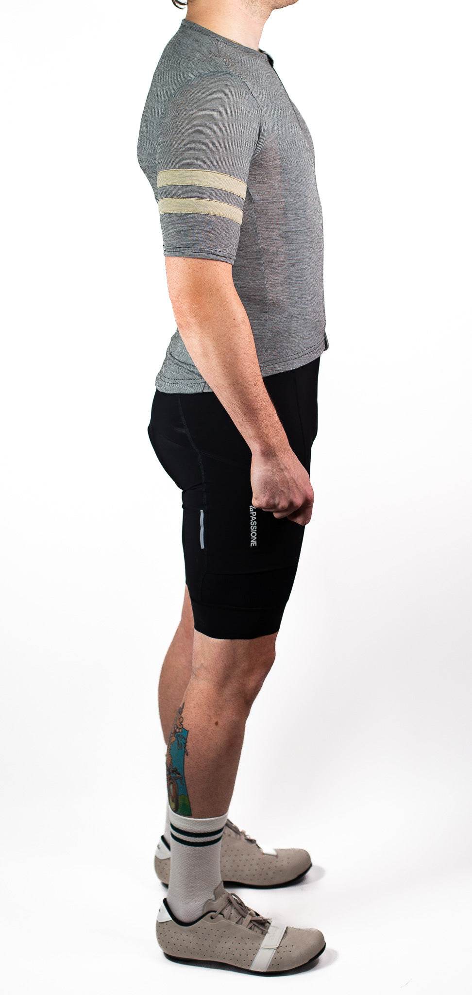 Summer Wool Short Sleeve Cycling Jersey - Greystone - Pinebury