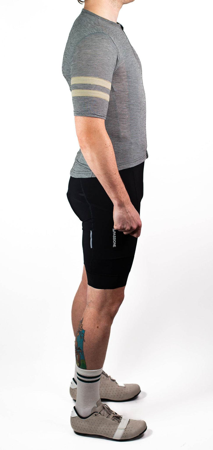 Summer Wool Short Sleeve Cycling Jersey - Greystone - Pinebury