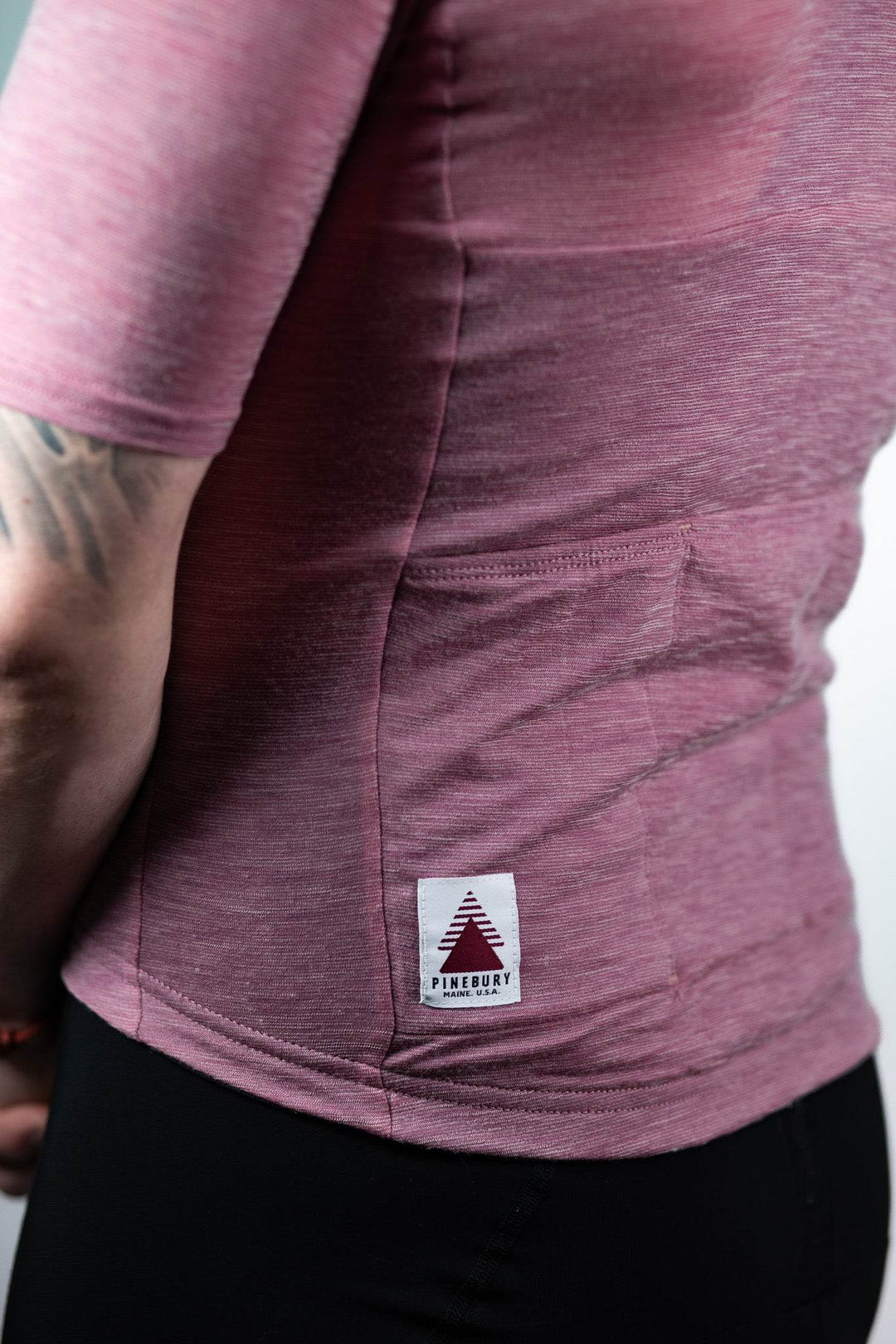 Summer Wool Short Sleeve Cycling Jersey - Rose - Pinebury