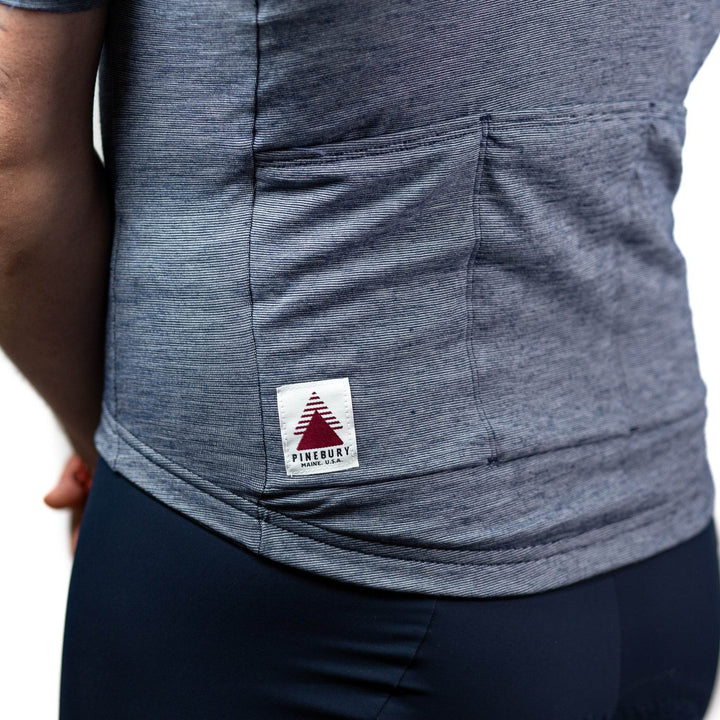Summer Wool Short Sleeve Cycling Jersey - Steel Blue - Pinebury