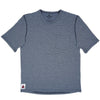 Summer Wool Short Sleeve Merino Wool Pocket Tee - Steel Blue