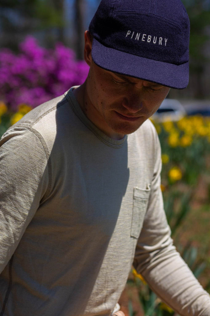 Pinebury Wool Camp Hat - Navy - Pinebury
