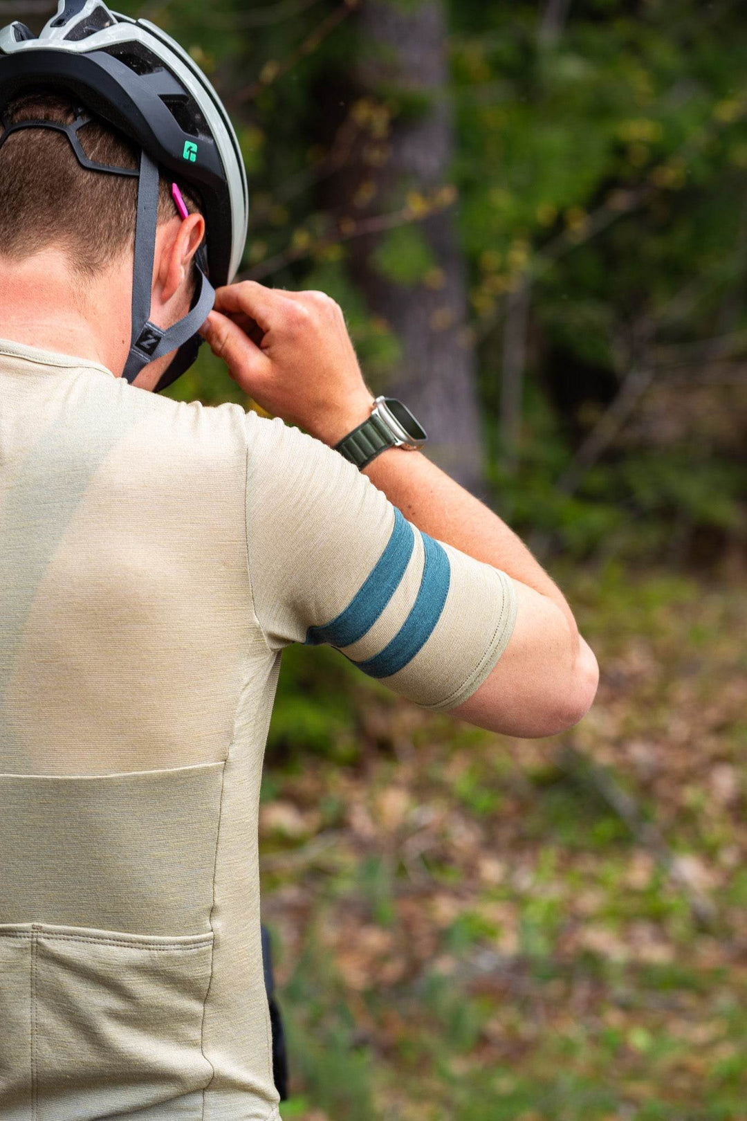 Summer Wool Short Sleeve Cycling Jersey - Khaki - Pinebury
