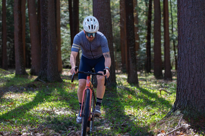 Summer Wool Short Sleeve Cycling Jersey - Steel Blue - Pinebury