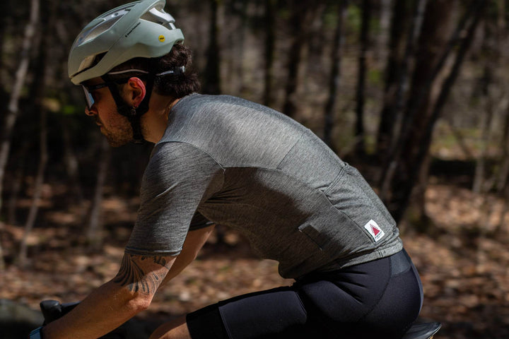 Summer Wool Short Sleeve Cycling Jersey - Greystone - Pinebury
