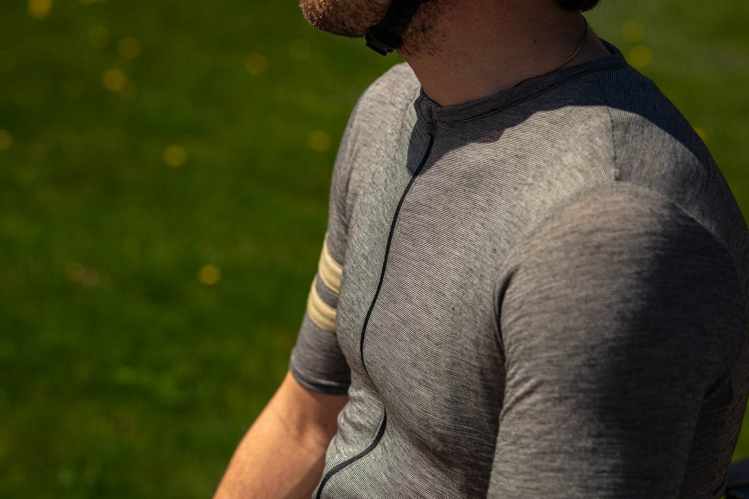 Summer Wool Short Sleeve Cycling Jersey - Greystone - Pinebury