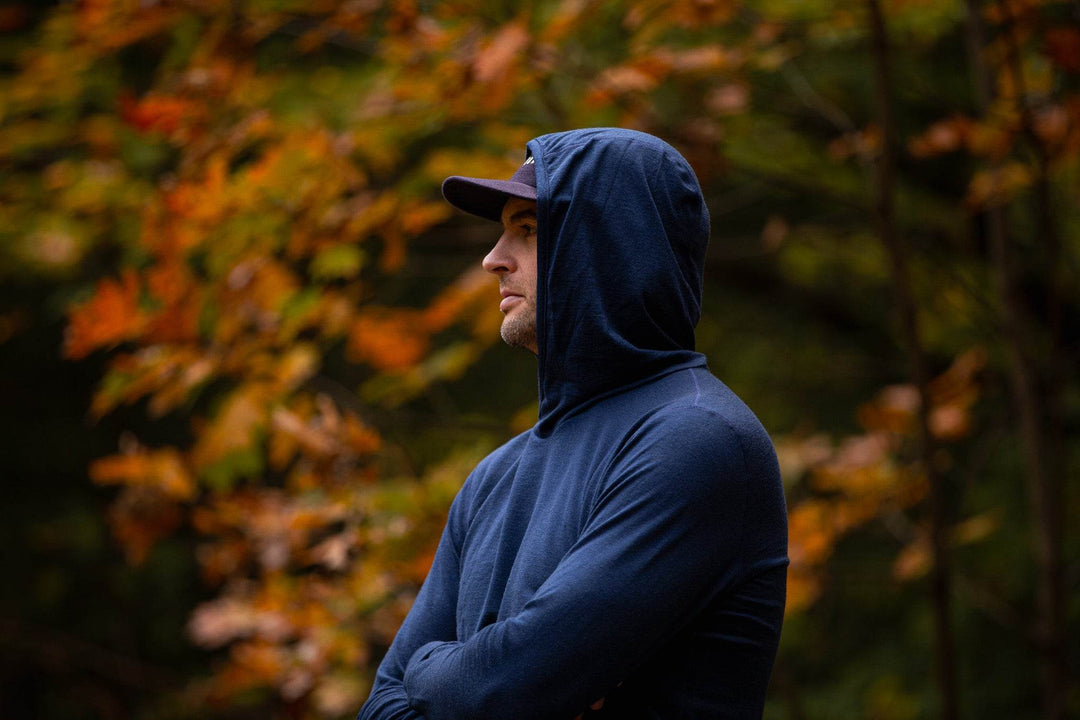 All Season Merino Wool Hoodie - Atlantic Blue - Pinebury