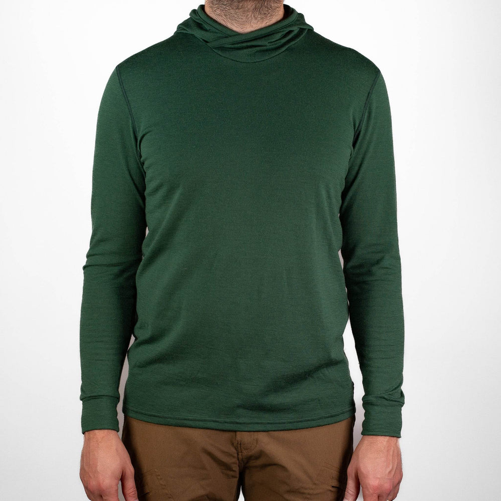 All Season Merino Wool Hoodie - Pine - Pinebury