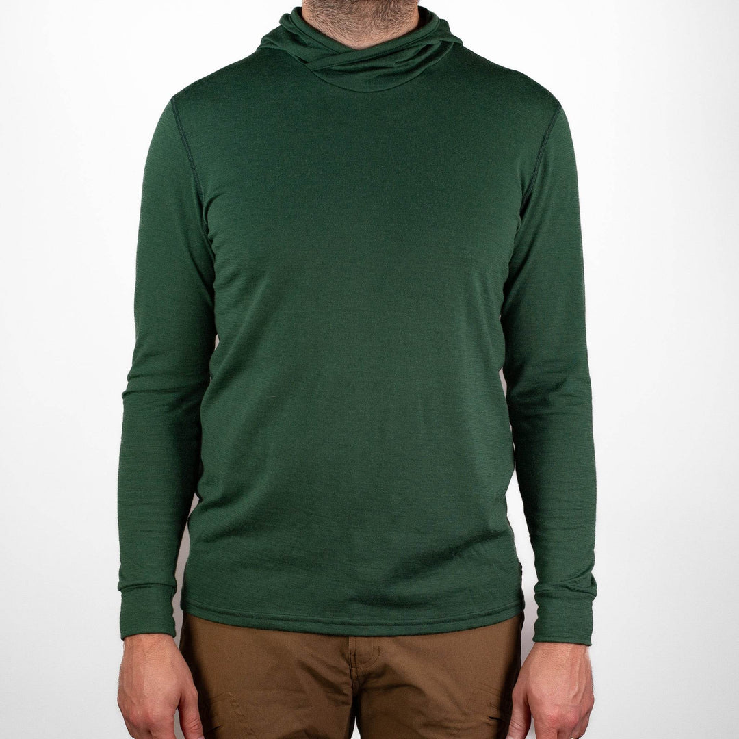 All Season Merino Wool Hoodie - Pine - Pinebury
