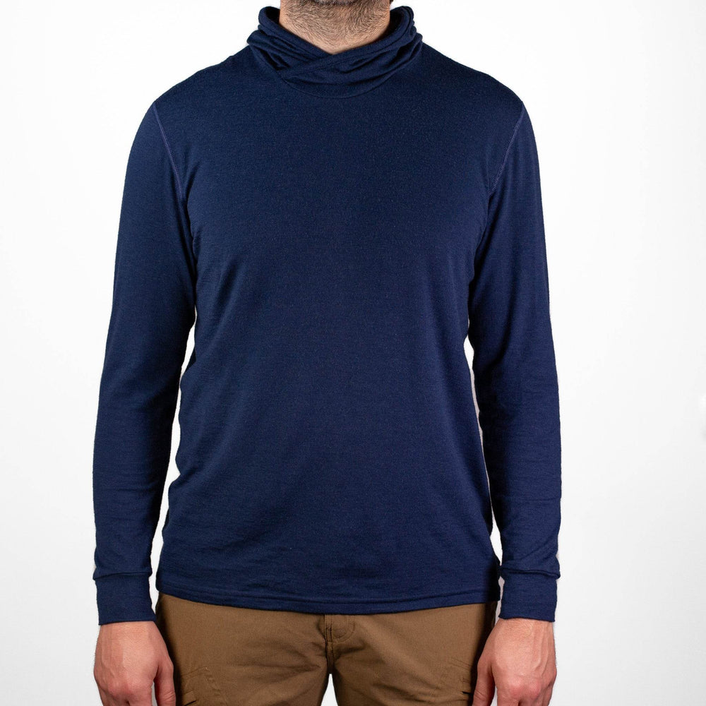 All Season Merino Wool Hoodie - Atlantic Blue - Pinebury
