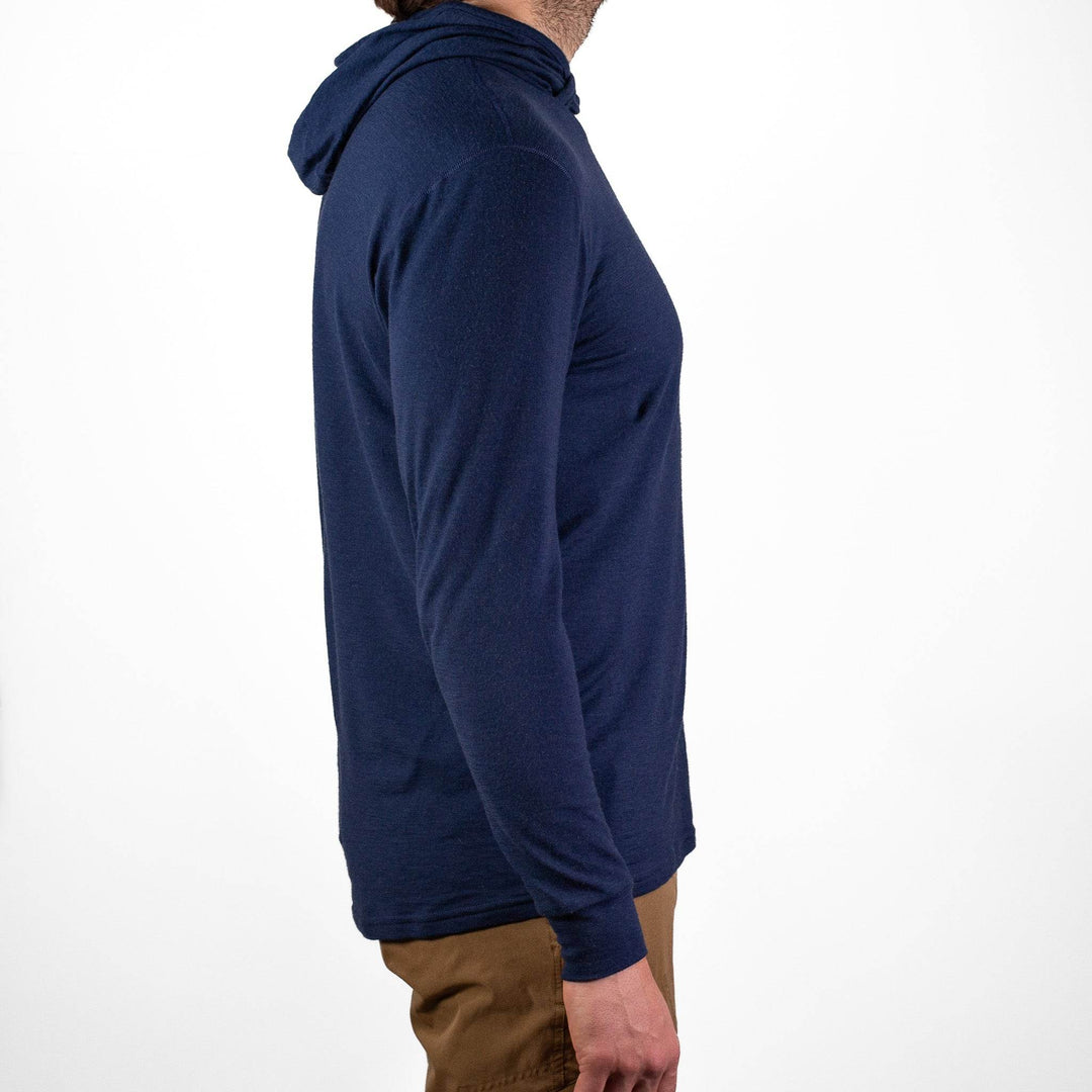 All Season Merino Wool Hoodie - Atlantic Blue - Pinebury