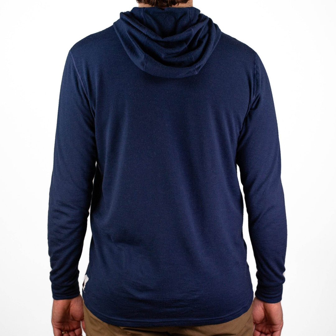All Season Merino Wool Hoodie - Atlantic Blue - Pinebury