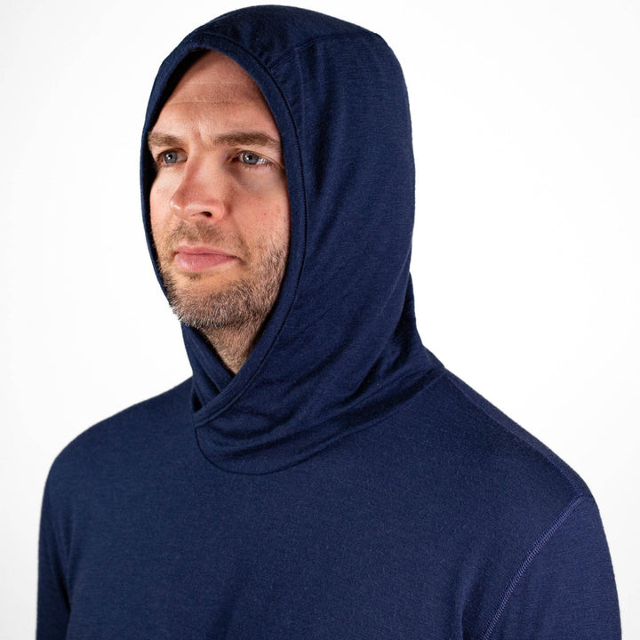 All Season Merino Wool Hoodie - Atlantic Blue - Pinebury