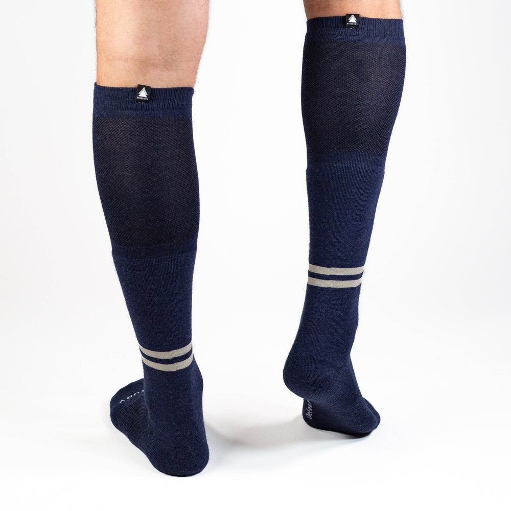 Mountain Merino Wool Sock Knee High - Navy - Pinebury