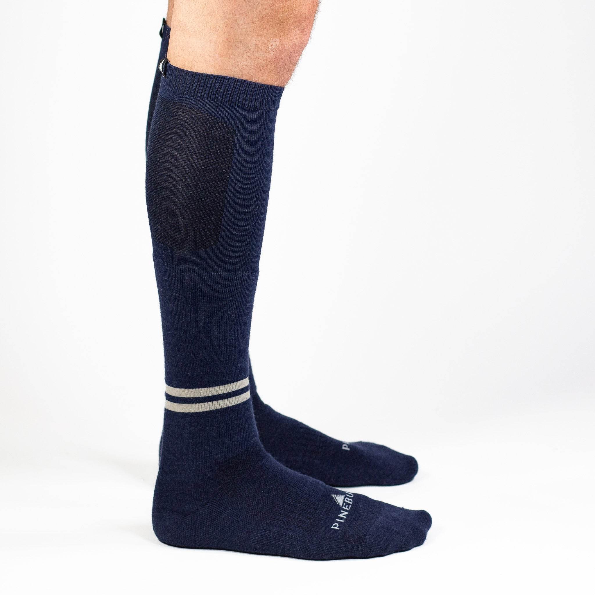 Mountain Merino Wool Sock Knee High - Navy - Pinebury