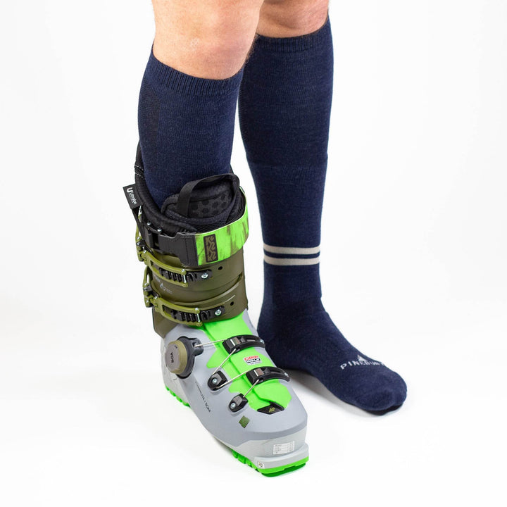 Mountain Merino Wool Sock Knee High - Navy - Pinebury