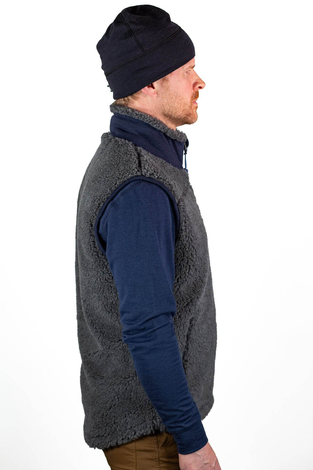 The Merino Wool Lodge Vest - Charcoal - Pinebury