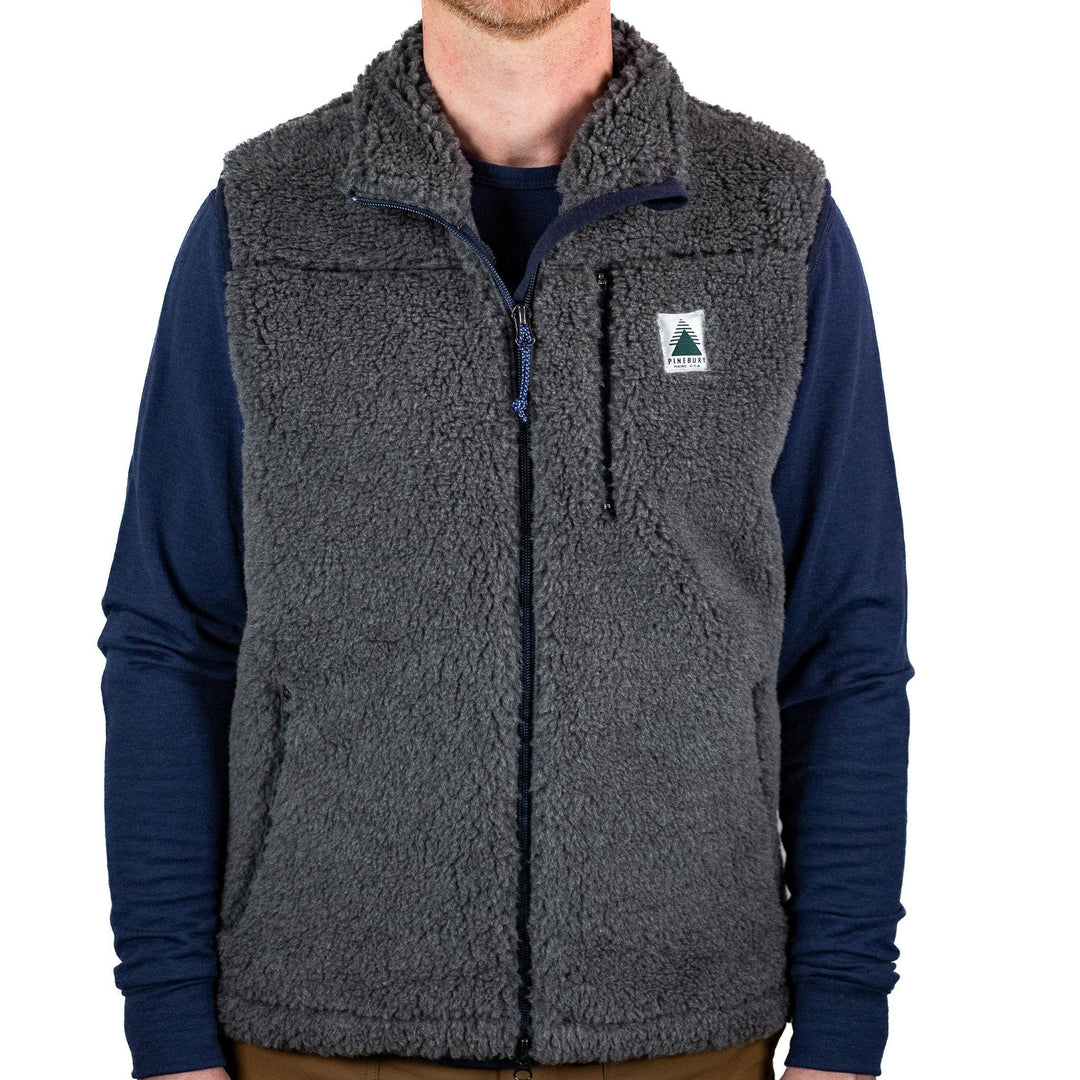 The Merino Wool Lodge Vest - Charcoal - Pinebury