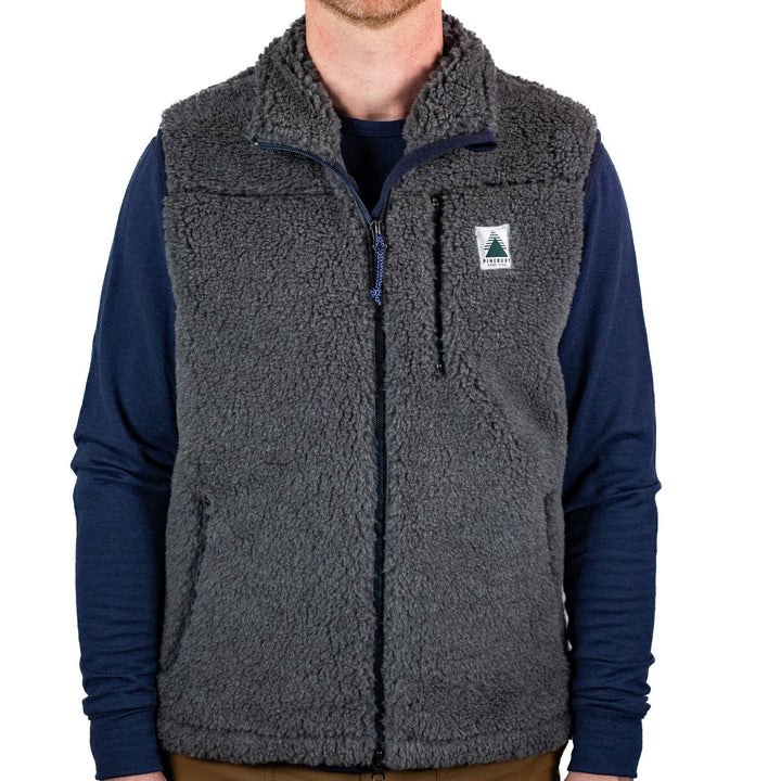 The Merino Wool Lodge Vest - Charcoal - Pinebury