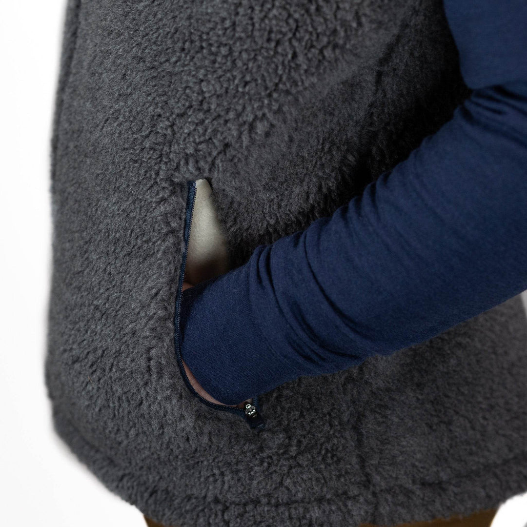The Merino Wool Lodge Vest - Charcoal - Pinebury