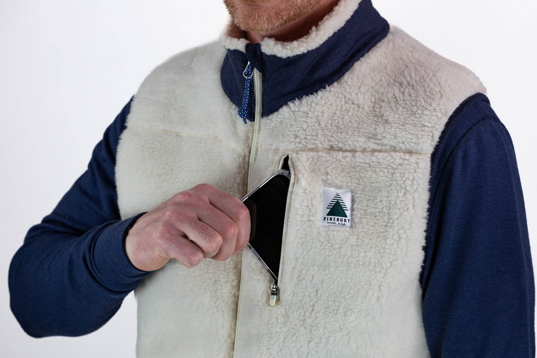The Merino Wool Lodge Vest - Natural - Pinebury