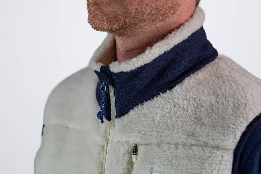 The Merino Wool Lodge Vest - Natural - Pinebury