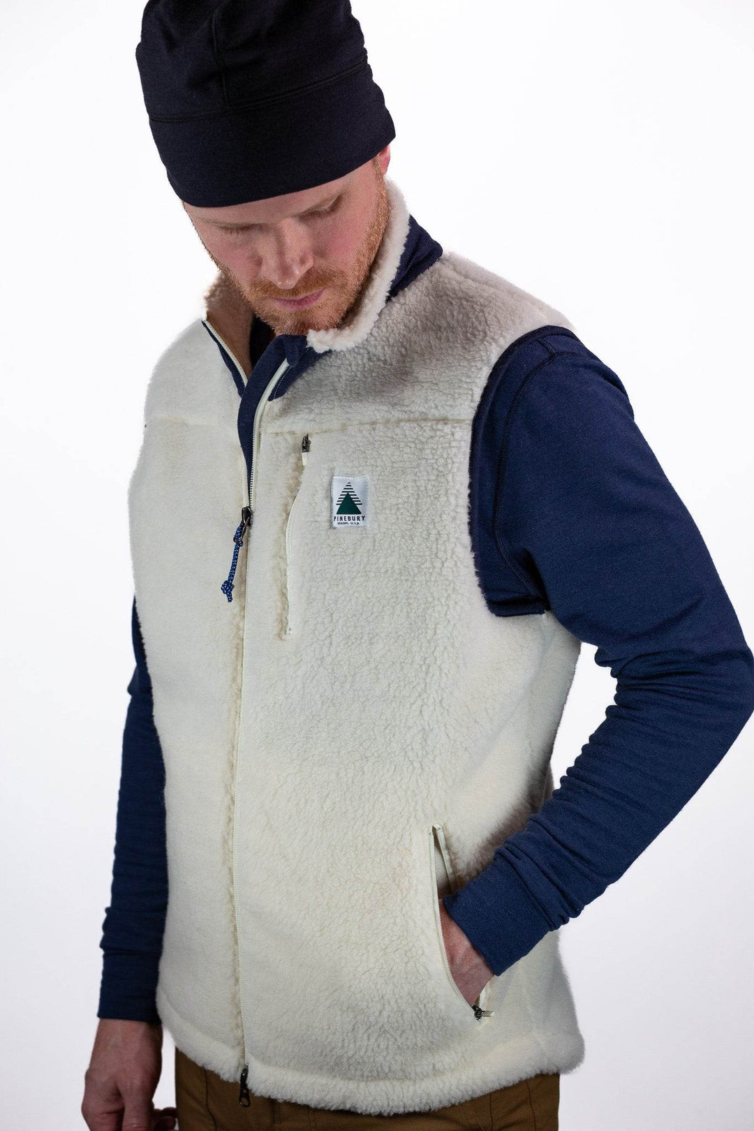 The Merino Wool Lodge Vest - Natural - Pinebury
