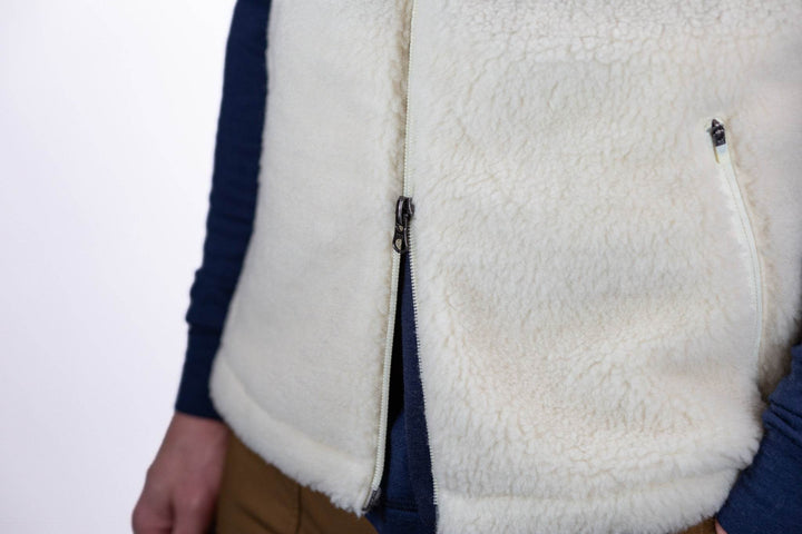 The Merino Wool Lodge Vest - Natural - Pinebury