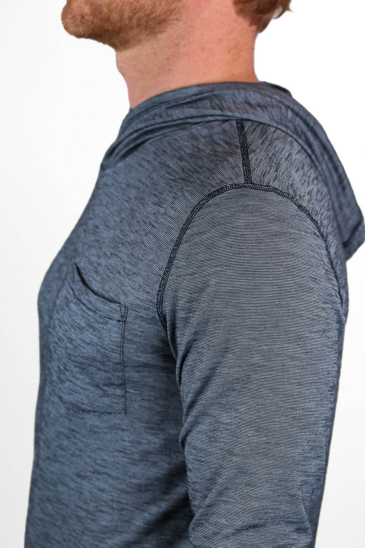 Summer Wool Hoodie Sun Shirt - Steel Blue - Pinebury