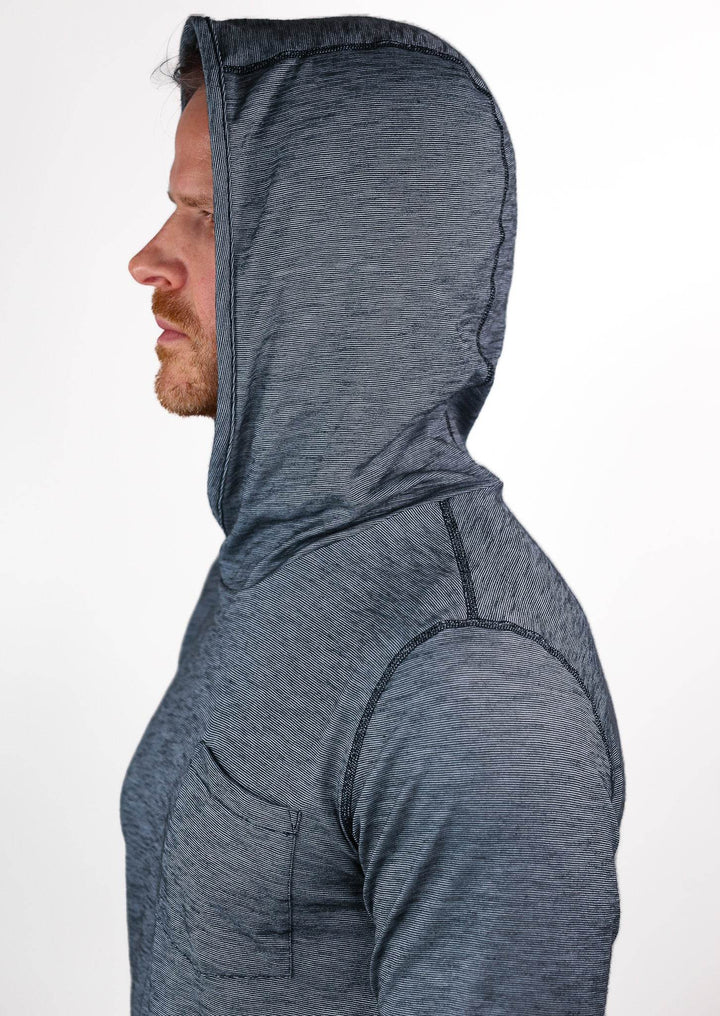 Summer Wool Hoodie Sun Shirt - Steel Blue - Pinebury