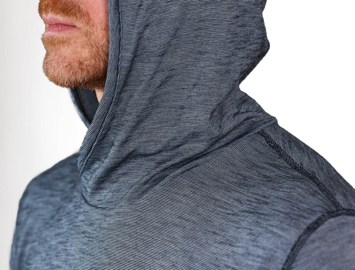 Summer Wool Hoodie Sun Shirt - Steel Blue - Pinebury