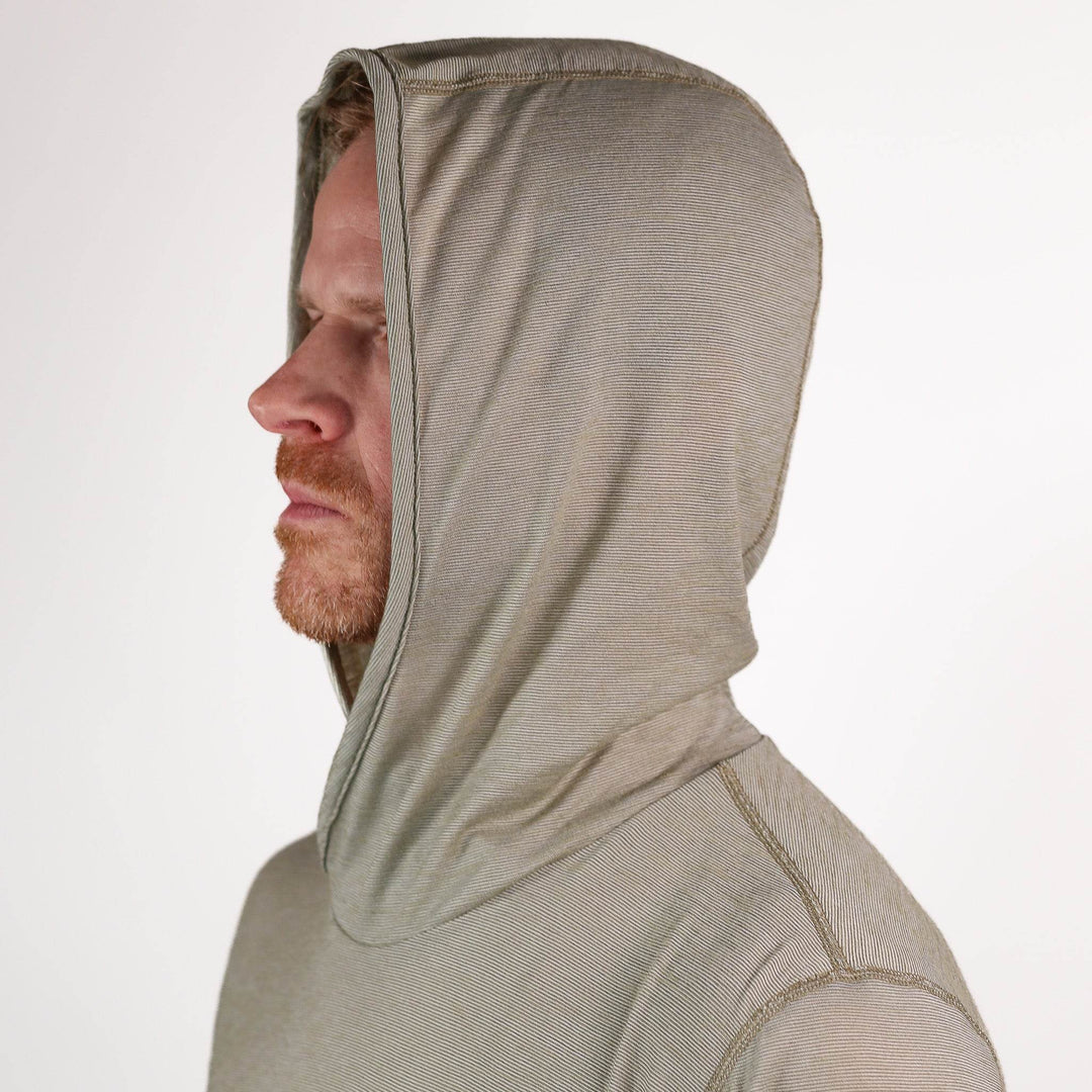 Summer Wool Hoodie Sun Shirt - Khaki - Pinebury