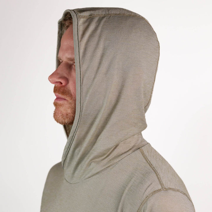 Summer Wool Hoodie Sun Shirt - Khaki - Pinebury