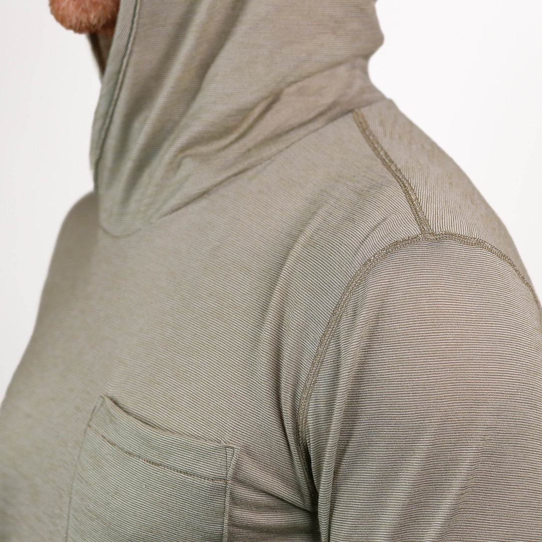 Summer Wool Hoodie Sun Shirt - Khaki - Pinebury